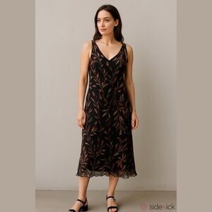 Vintage 90s Y2K Robbie Bee 100% Silk Fairy Dark Romantic Sheer Midi Dress 22W